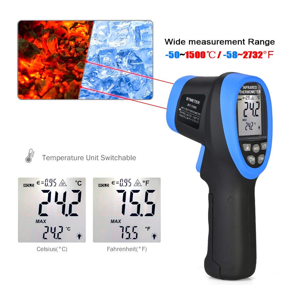 -50℃ to 1500℃ Laser Thermomete - Industrial Laser Temperature ulasan dan harga