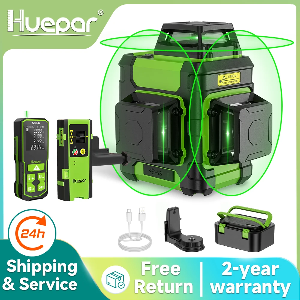 Huepar HM03CG Laser Level Gree - Industrial Laser Sensor ulasan dan harga