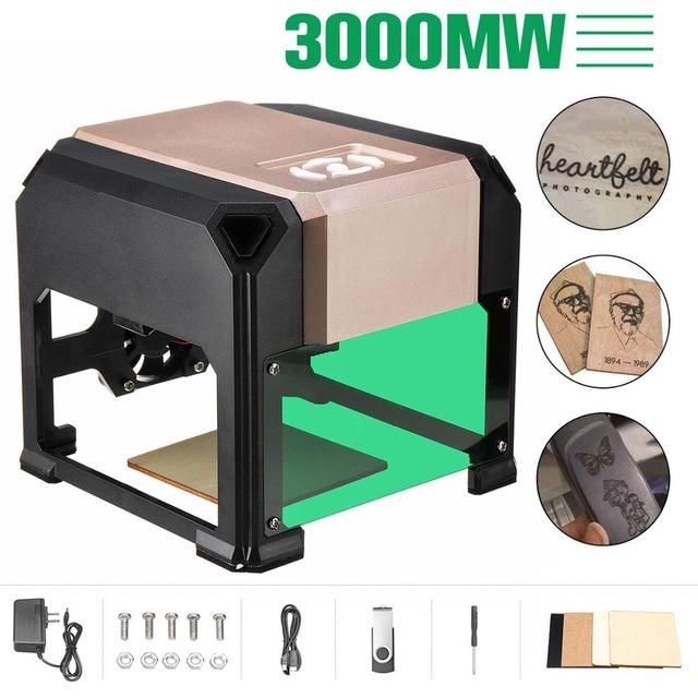 Mini USB 3000MW CNC Laser Engr - Industrial Laser Printing Machine ulasan dan harga