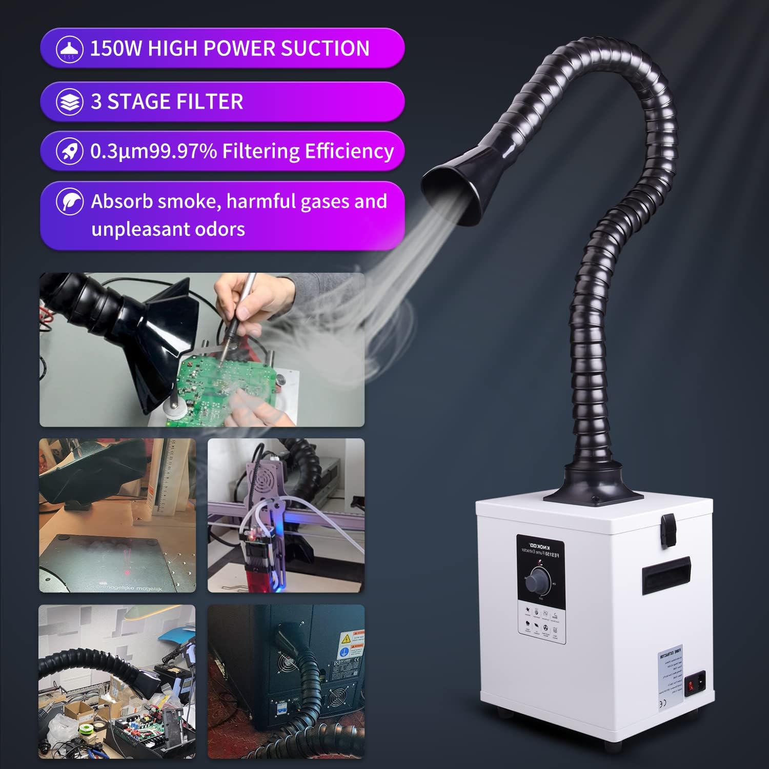 Fume Extractor Soldering Smoke - Fume Extractor Laser ulasan dan harga