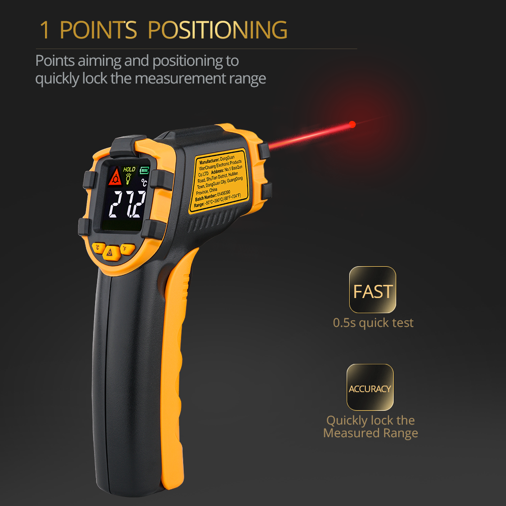 LCD Laser Meter Digital Infrar - Industrial Laser Temperature ulasan dan harga