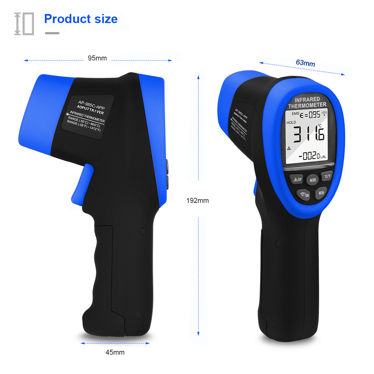HoldPeak Infrared Thermometer  - Industrial Laser Temperature ulasan dan harga