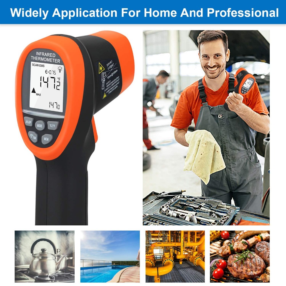 BTMETER Digital Pyrometer Non- - Industrial Laser Temperature ulasan dan harga