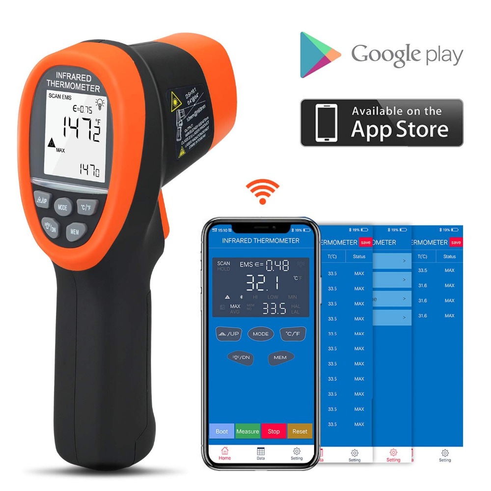 BTMETER Digital Pyrometer Non- - Industrial Laser Temperature ulasan dan harga