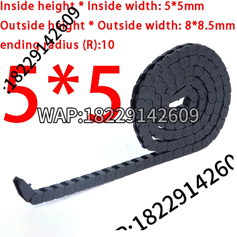 1M 5*5mm Nylon Machine Towline - Drag Chain Cnc ulasan dan harga